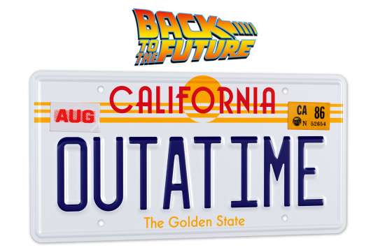 Back to The Future Outatime Licence Plate
