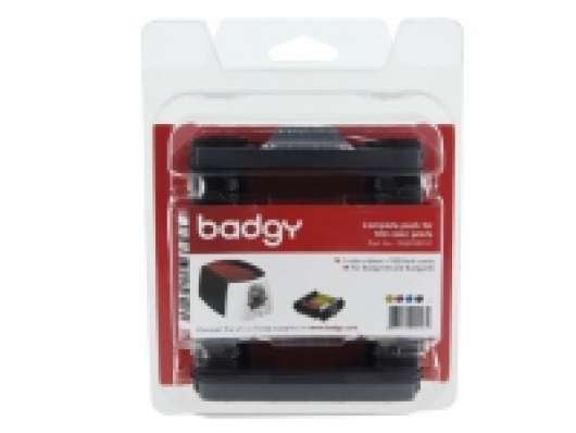 Badgy Full kit - Färg (cyan, magenta, gul, svart, överlägg) - färgbandskassett/PVC-kortsats - för Badgy 100, 200