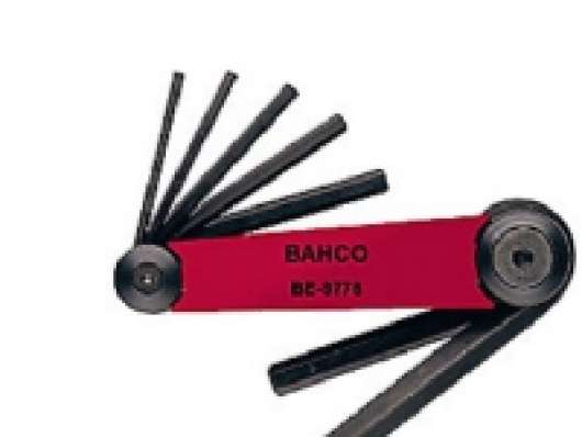 BAHCO Unbrako®-nøglesæt, sorte, metrisk BE-9776 sæt, 7 dele 1.5-2-2.5-3-4-5-6mm monteret i knivholder