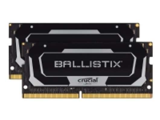 Ballistix - DDR4 - sats - 16 GB: 2 x 8 GB - SO DIMM 260-pin - 3200 MHz / PC4-25600 - CL16 - 1.35 V - ej buffrad - icke ECC - svart