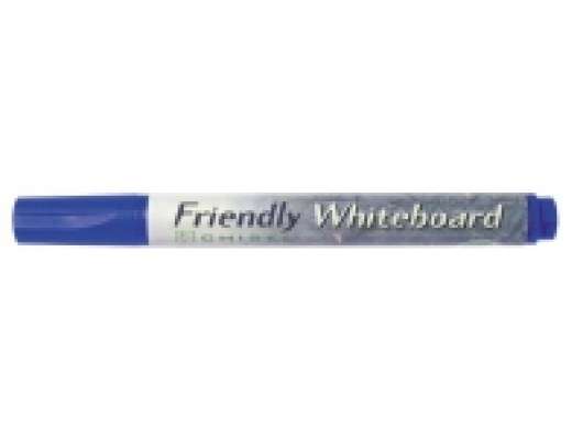 Ballograf Friendly - Markering - icke-permanent - för whiteboard - blå - alkoholbaserat bläck - medel