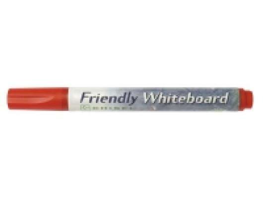 Ballograf Friendly - Markering - icke-permanent - för whiteboard - röd - alkoholbaserat bläck - medel