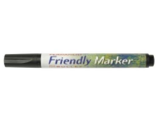 Ballograf Friendly - Markering - permanent - svart - alkoholbaserat bläck - 1-3 mm - fin