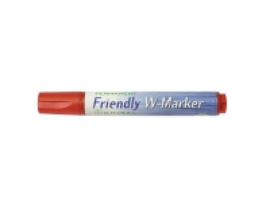 Ballograf Friendly W-Marker - Markering - permanent - röd - vattenbaserat bläck - 2-5 mm - medel