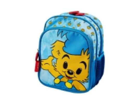 Bamse Small Backpack with 2 zipped front pockets, 2 mesh side pockets, reflectors on straps, cushioned shoulder straps and chest strap (5 liters)