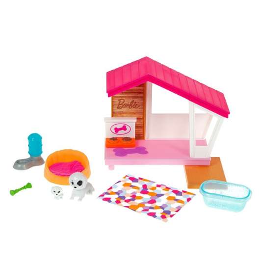 Barbie - Mini Dog House with Pets Playset