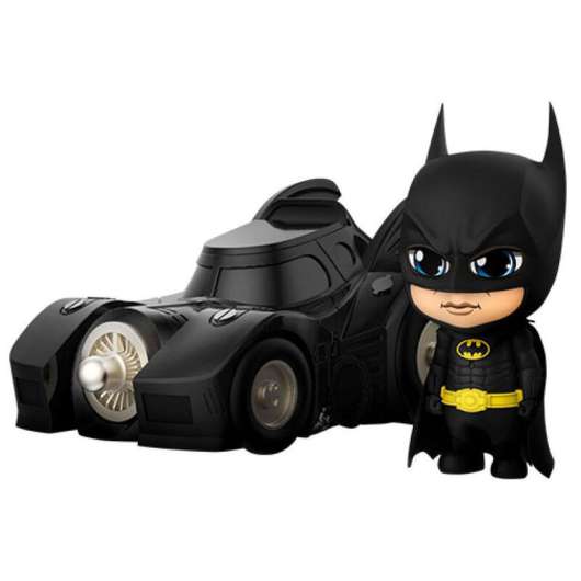 Batman 1989 Batman with Batmobile Cosbaby figure 10cm
