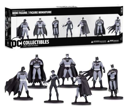 Batman - Black & White Pack 7 Figures Pvc Box Set 1 - 10Cm