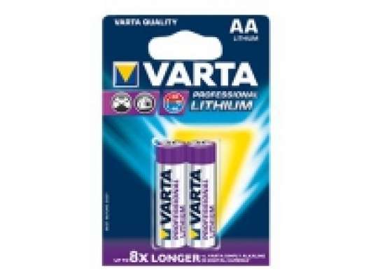 Batteri Varta Lithium PRO 6106 LR 6 AA 2stk/pak - (2 stk.)
