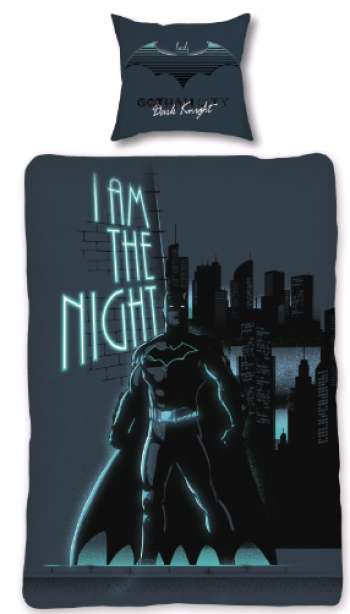 Bed Linen - Adult Size 140 x 200 cm - Glow in The Dark - Batman (BAT013 – CS)