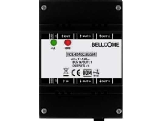 Bellcome VCB.4DN02.BLG04 Video-dørsamtaleanlæg Bredbånd Fordelerboks Sort