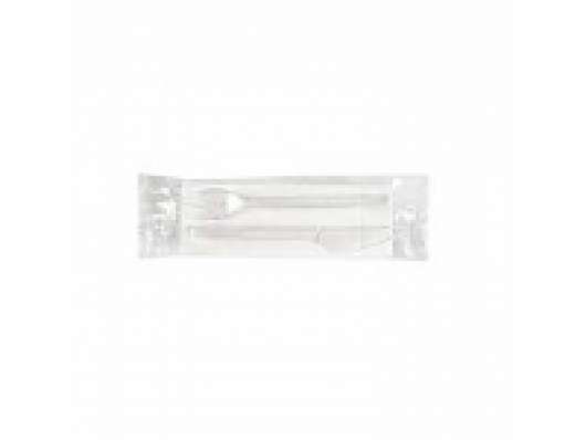 Bestikpose 3/1 med transparent kniv/gaffel/serviet Hvid,250 stk/krt