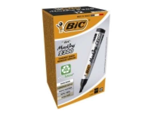 BIC 2300 - Markering - permanent - för glas, plast, kartong - svart - alkoholbaserat bläck - 3.7-5.5 mm