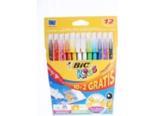 Bic felt-tip pens KIDS Color & Erase 10 + 2 colors BIC (159024)