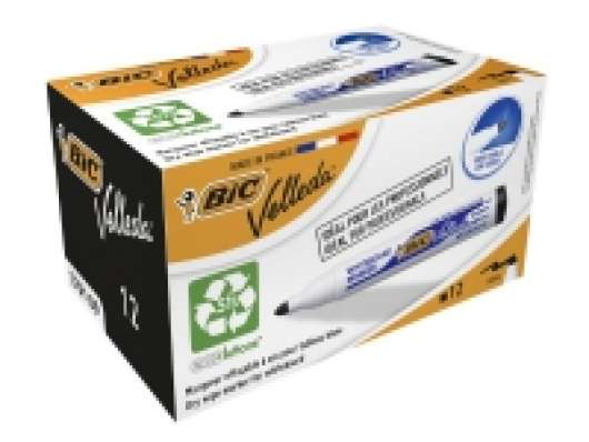 BIC Velleda ecolutions 1701 - Markering - icke-permanent - för whiteboard - alkoholbaserat bläck - 1.5 mm - paket med 12