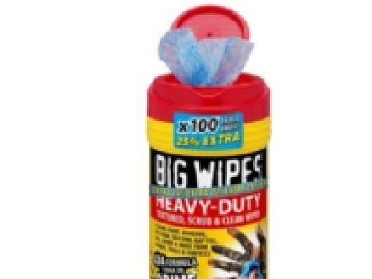 Big wipes heavy-duty 100 - Anti-bakteriel dobb.sidet renseservietter +25% ekstra