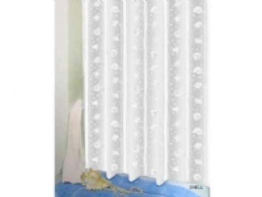 Bisk Shower curtain Peva Shell 180x200cm white (03802)