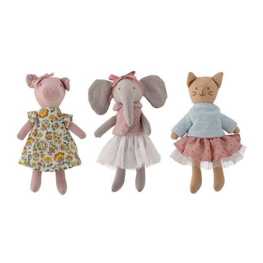 Bloomingville - Animal friends Doll, Rose, Cotton