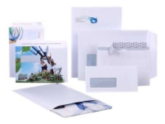 BONG Business Profile C4p - Kuvert - International C4 (229 x 324 mm) - fyrkant - öppen ände - självhäftande - 1 fönster - färgfoder - vit - paket med 100