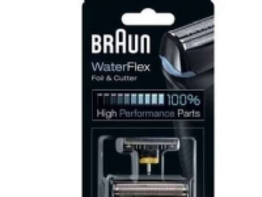 Braun 51B - Utbytesfolie och skärare - för rakap1 part - svart - för Braun WaterFlex WF2s