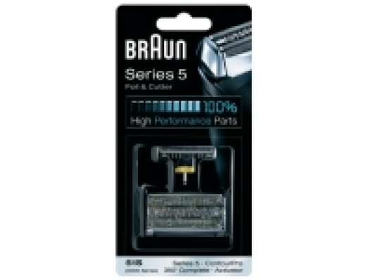 Braun Series 5 Kombipack 51S - Utbytesfolie och skärare - för rakap1 part - silver - för Braun 360 Complete  Activator 8585, 8590, 8595  Series 5