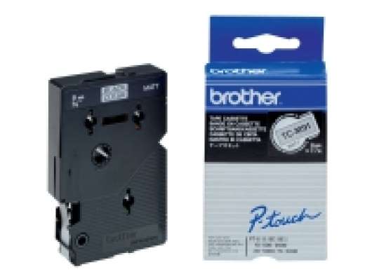 Brother TCM91 - Matt - 9 mm x svart på klar - tejp - för P-Touch PT-2000, PT-3000, PT-500, PT-5000, PT-8E