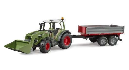 Bruder - Fendt Vario 211 with frontloader and tipping trailer