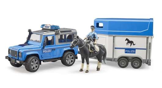 Bruder - Land Rover Defender Police Vehicle with Horse Trailer