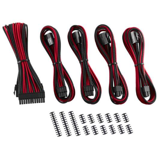 CableMod Classic ModMesh Cable Extension Kit - 8+8 Series - svart/röd
