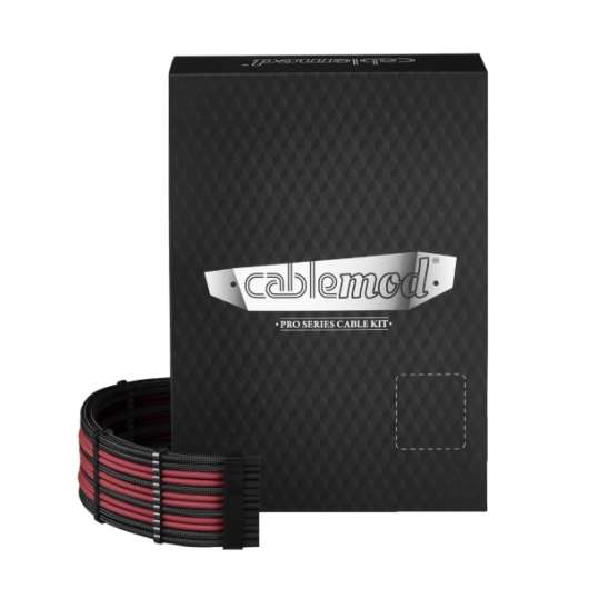 CableMod PRO ModMesh RT-Series ROG / Seasonic Cable Kit - Svart / Blood Red