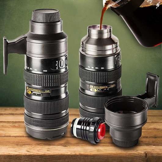 Camera Lens Thermos Can