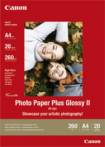 Canon A4 Photo Paper Plus II Glossy PP-201 (20 Ark)