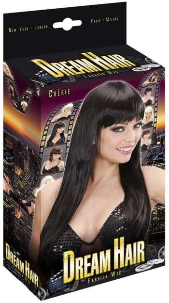 Cherie s Black Wig for Hair Accessory Fancy Dress