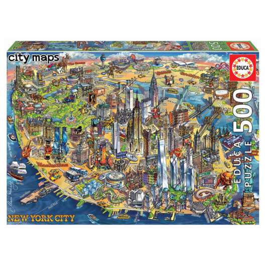 City Maps New York Map puzzle 500pcs