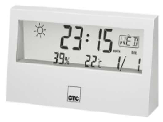 Clatronic WSU 7022, Vit, Inomhushygrometer, Inomhustermometer, Hygrometer, Termometer, Hygrometer, Termometer, F,°C, LCD