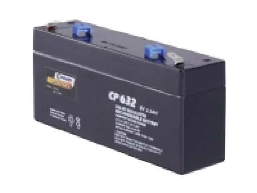 Conrad 250103, Laddningsbart batteri, Slutna blybatterier (VRLA), 6 V, 3200 mAh, Svart, 134 mm