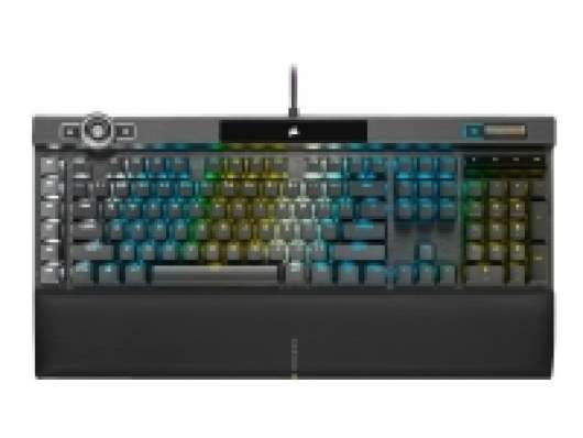CORSAIR Gaming K100 RGB - Tangentbord - backlit - USB - nordisk - tangentbrytare: Cherry MX Speed RGB Silver-knappar - svart