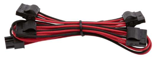 Corsair Individually Sleeved Peripheral Cable / RMi RMx - Svart/Röd