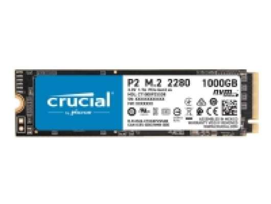 Crucial P2 - Solid state drive - 1 TB - inbyggd - M.2 2280 - PCI Express 3.0 x4 (NVMe)