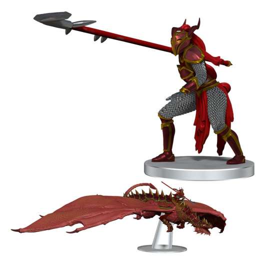 D&ampD Icons of the Realms Dragonlance pre-painted Miniatures Red Ruin & Red Dragonnel