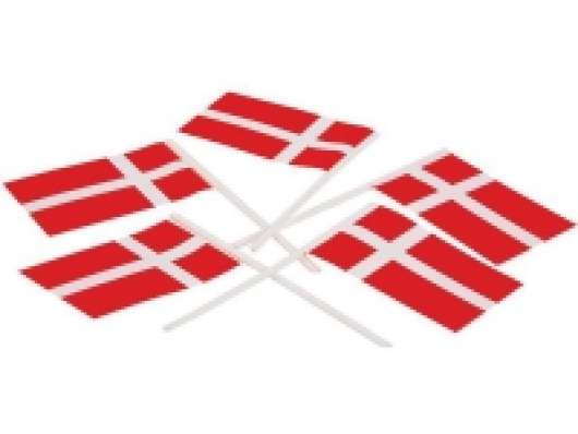 Dansk flag, 30 x 50 mm, pakke a 100 stk.