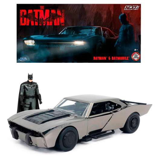 DC Comics Batman Batmobile Vehicle + Batman figure metal 1:24