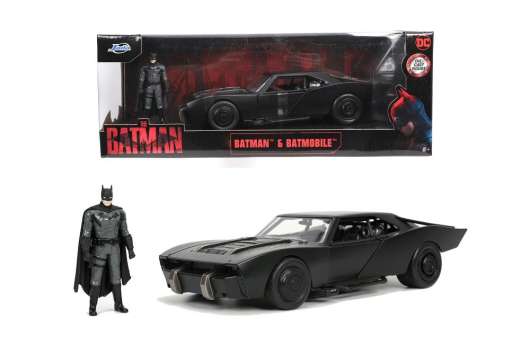 DC Comics The Batman Batmovil Metal car + Batman figure set