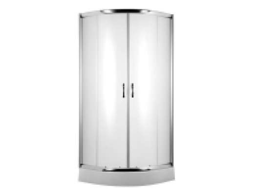 Deante Funkia semicircular shower cabin 90cm frosted glass, chrome profile (KYP 651K)