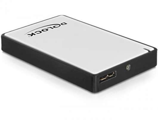 Delock kabinett för 1,8" micro SATA HDD, USB 3.0 - Grå/Svart