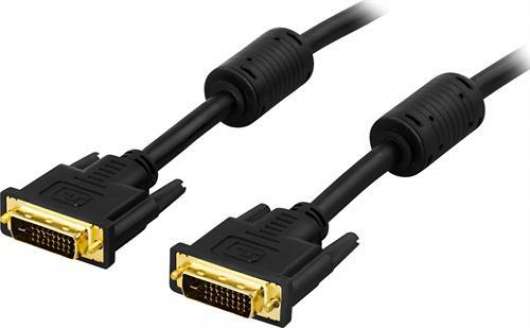 Deltaco DVI-D Dual Link-kabel 2m - Svart