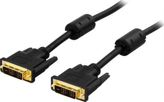 Deltaco DVI-D Single Link-kabel 1m - Svart