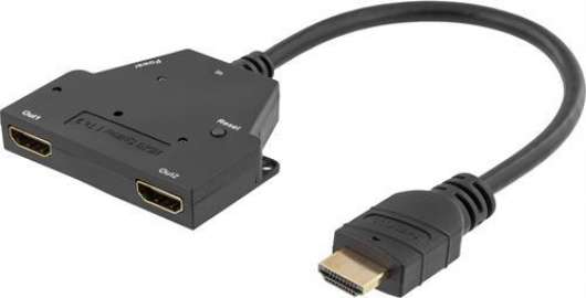 Deltaco HDMI Splitter 1 input / 2 ouput / 4K