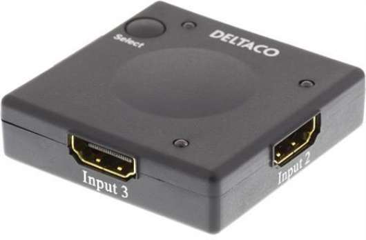 Deltaco HDMI Switch 3 input - 1 ouput