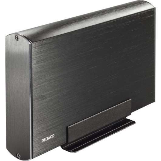 Deltaco MAP-GD34U3 kabinett 3,5" SATA - USB3.0 Aluminium Svart
